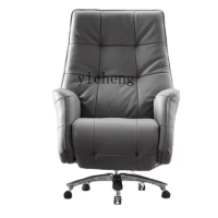 Zc Electric Reclining Boss Chair Office Leather Comfortable Lunch Break Chair Double Motor
