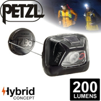 【Petzl 法國 ZIPKA BLACK頭燈《200流明/黑》】E93ABA/頭燈/防潑水/緊急照明燈/登山露營