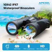 Apexel 10X42 HD Binoculars for Bird Watching Multi–Coated Optics BaK4 Prisms Lens Waterproof Fogproof Professional Telescope
