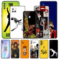 QUEEN Band Silicone Black Phone Cases for Samsung Galaxy A54 5G A04 A03 A34 A01 A02 A50 A70 A40 A30 A20 S A10 E Cover