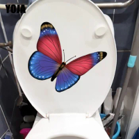 YOJA 22.9X20.3CM Cartoon Color Butterfly Kids Bedroom Wall Sticker Home Bathroom Toilet Decals T1-2145