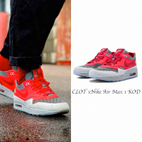 NIKE 耐吉 CLOT x Nike Air Max 1 KOD 死亡之吻3.0 粉色 聯名款 跑步鞋 男鞋 DD1870-600