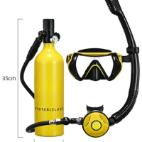 Diving Mask Storage Bag Pump 1L Mini Scuba Diving Tank Oxygen Cylinder Underwater Diving Set Air Oxygen Tank