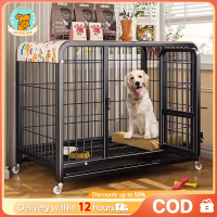 New product Petorldog Dog Cage Pet Cage Dog Cage Bold Metal Kennel Large Dog Crate with Tray Dog Cag