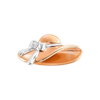 ต่างหูเพชรรูปหมวก On The Beach Collection สี Rose Gold รหัสสินค้า 991E1442-SG **จำหน่ายเป็นข้าง**