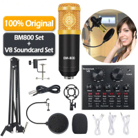 Micro Ngưng Tụ Chuyên Nghiệp, BM800, Với Card Âm Thanh V8, Thích Hợp Để Ghi Âm Radio, Phát Sóng Radi