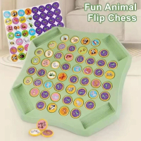 Children's Flip Flop Chess Parent Child Interactive Pairs Matching Game Educational Memory Z0F4