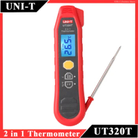 UNI-T UT320T 2 in 1 Thermometer Digital Infrared Laser &amp; Contact Probe Professional Household Industrial ℃/℉ Temperature Meter