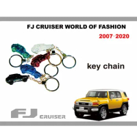 Metal Casting Key Rings For Toyota FJ Cruiser Car Body Theme Key Chain Interior Ornaments Accessories FJ Cruiser 2007~2020