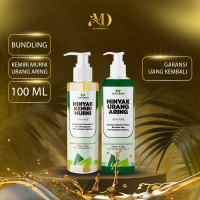 NURTURISH BUNDLING Minyak Kemiri Murni + Urang Aring Murni Alami Penumbuh Penebal & Perawatan Rambut