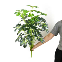 75cm 24 Heads Large Artificial Tropical Plants Monstera Leaves Plastic Jungle Foliage Fake Palm Tree for Home Garden Decoration