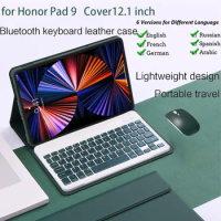 Keyboard Case for Honor Pad 9 Cover Magnetic Keyboard Cover For Honor 12.1inch supports Russian Hebrew Arabic Keyboard