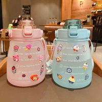 Botol Minuman 1.3Liter Botol Viral Gemoy Gradasi Penanda