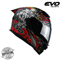 EVO GT-PRO Shinobi Dual Visor Full Face Helmet with Free Clear