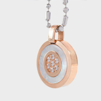 Millionaire Pendant Italian Charming White Perpaduan warna putih dan emas Kalung Kesehatan Pendant M