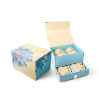 【王德傳】雲月合茗-茗悅禮盒附提袋-金萱烏龍120g+迎香安尚烏龍120g+古樹紅茶小團鬆點8片(德傳秋節獻禮)