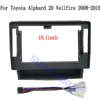 10.1inch Car Radio Fascia Frame for TOYOTA alphard 20 vellfire 2008-2015 DVD Stereo Frame Plate Adapter Mounting Dash