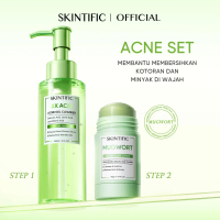 Skintific 2pcs Facial Wash +Clay Mask Stick  Brightening Clay Mask Stick Mugwort Acne Clay Stick Nia
