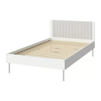 BRUKSVARA 床框, 白色, 120x200 公分