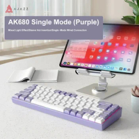 Ajazz Ak680 Mechanical Keyboard 68 Keys Rgb Abs Keycap Bluetooth Wireless Wired Gamer Keyboard Custom Gasket For Pc Laptop Gift