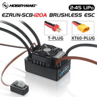 Hobbywing EZRUN WP SC8 120A 2-4S Lipo Brushless Waterproof ESC Electric Speed Controller For 1/8 1/10 RC Short Course