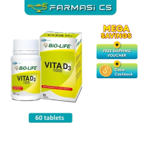 BIO-LIFE Vita D3 1000mg 60 Tablets EXP:04/2028 [ Vitamin D3, Farmasi CS ]