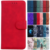 For Xiaomi Mi 10T Pro Case Solid Color Printed Leather Flip Phone Case on For Xiomi Mi 10T Pro Cover Mi10T 5G Card Slots Etui