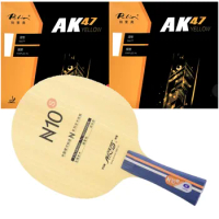 Pro Combo Racket Yinhe N10S N-10S N 10S Blade with 2Pieces Palio AK47 YELLOW Matt Ping Pong Rubber With Sponge 2.2mm H42-44