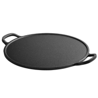 Cast Iron Double Ears with Small Pan Pan Along The Flat Bottom Iron Griddle 32CM