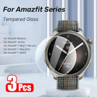 3Pcs Tempered Glass For Amazfit T Rex 2 Amazfit Balance Screen Protector For Amazfit T-Rex Pro Protective Glass Accessories