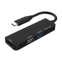 【Pipe】EP1 USB 3.1 四合一 Type-C Hub集線器(4K HDMI輸出/BSMI合格認證/雙USB 3.0/2.0 Type-A 接筆電)
