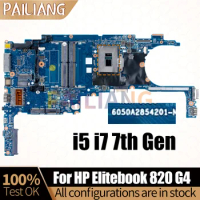 For HP Elitebook 820 G4 Notebook Mainboard 6050A2854201 i5 i7 7th Gen 914271-001 914272-601 914274-601 Laptop Motherboard Tested