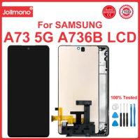 Super AMOLED A73 5G Screen for Samsung Galaxy A73 5G A736 A736B A736B/DS LCD Display Touch Screen Digitizer Assembly Replacement