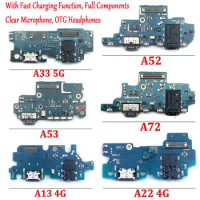 NEW Tested USB Charger Connector Charging Port Cable Microphone Board For Samsung A52S A72 A52 A82 A02 A12 A13 A22 A32 4G 5G