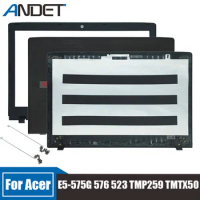 New For Acer E5-575G 576 523 TMP259 TMTX50 Lcd Back Cover Rear Lid A Housings Bezel Frame Hinge Notebook Accessories Black