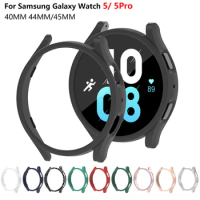 Watch Cover for Samsung Galaxy Watch 5Pro 45mm PC Matte All-Around Case Protective Bumper Shell for Galaxy Watch 5 40mm 44mm