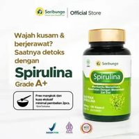 SPIRULINA SARIBUNGA Kapsul Grade A+ - Spirulina Masker Wajah Ori - Nutrisi kecantikan Atasi Jerawat 