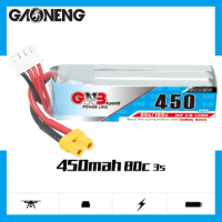 GAONENG GNB 450mAh 3S 80C 160C 11.1V XT30 LiPo Battery Long Type Beta75X Cine Whoop Mini Micro FPV 1.6 to 2 inches