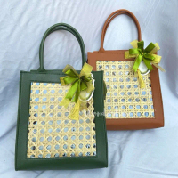 ￼Tas Anyaman Kerajinan Pandan Bambu Mix Totebag Parcel Hampers Lebaran Idul Fitri