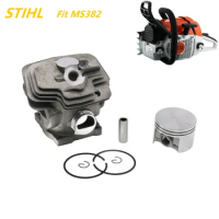 Big Bore 52mm Cylinder &amp; Piston Ring Pin Circlips Kit For STIHL MS382 MS 382 Chainsaw Engine Replacement Parts Durable Quality