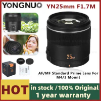 YONGNUO YN25mm F1.7M 25mm F1.7 STM Lens For Panasonic Olympus M4/3 Mount G95 GF9 GX9 Macro 4/3 Large Aperture AF Camera Lens