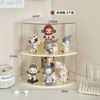 陽角展示架牆角手辦收納展示架泡泡瑪特展示盒公仔娃娃透明展示櫃