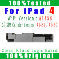 Original Free iCloud Plate A1458 or A1459 A1460 For iPad 4 Motherboard Logic Board 16GB 32GB 64GB With Chips IOS System