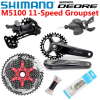 Shimano DEORE M5100 Groupset MTB Mountain Bike 1x11-Speed 46T SL+RD+CSMX8+X11 HG601 M5100 Crankset 32T 170MM 175MM