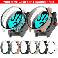 PC Protective Case New Shell Tempered Screen Protector Hard Watch Cover Shell for Ticwatch Pro 5 Smart Watch