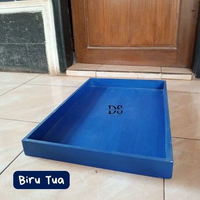 Nampan Jumbo/ Nampan Unik/ Nampan Asongan Warna Biru Tua Ukuran 60X40X5 Tanpa Tali
