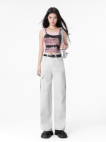 Denim Cargo Pants untuk Wanita 2025 Spring Summer Gaya Baru Stylish & Versatile Pinggang Tinggi Cela