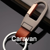Caravan Crew งานไดร์ ไม่ลอก พวงกุญแจ Keychain ห่วงพวงกุญแจ โลหะ สร้อย  เงิน
