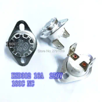 10 KSD302 / KSD301 180C Normally Closed Manual Reset Temperature Switch Ceramics 16A 250V 180 Degrees NC Automatic Disconnection