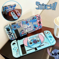 Disney Stitch Case for Nintendo Switch NS Joycon Controller Protective Shell Cartoon Anime TPU Soft Cover Game Accessories Gift